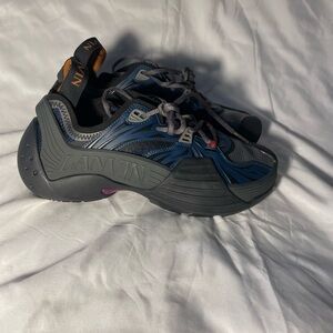 Lanvin Men's Flash-X low top Dark Gray and Navy Sneakers